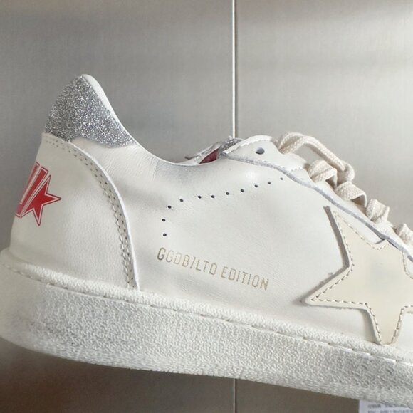 Golden Goose Women's Silver Tail Beige Star Dirty Shoes - Picture 6 of 7